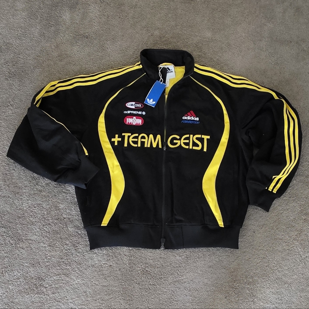 Adidas Originals Moto Jacket KG2679 Black/yellow Size M